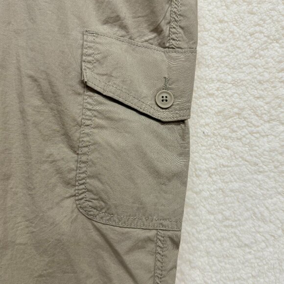 929. 5X - ST. JOHN'S BAY - Pull On Khaki Cargo Capri Pants Cotton NEW - Picture 2 of 9